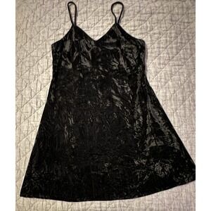 Angie Women's M Crushed Velvet Mini Dress Spaghetti Strap Whimsigoth Y2K Punk
